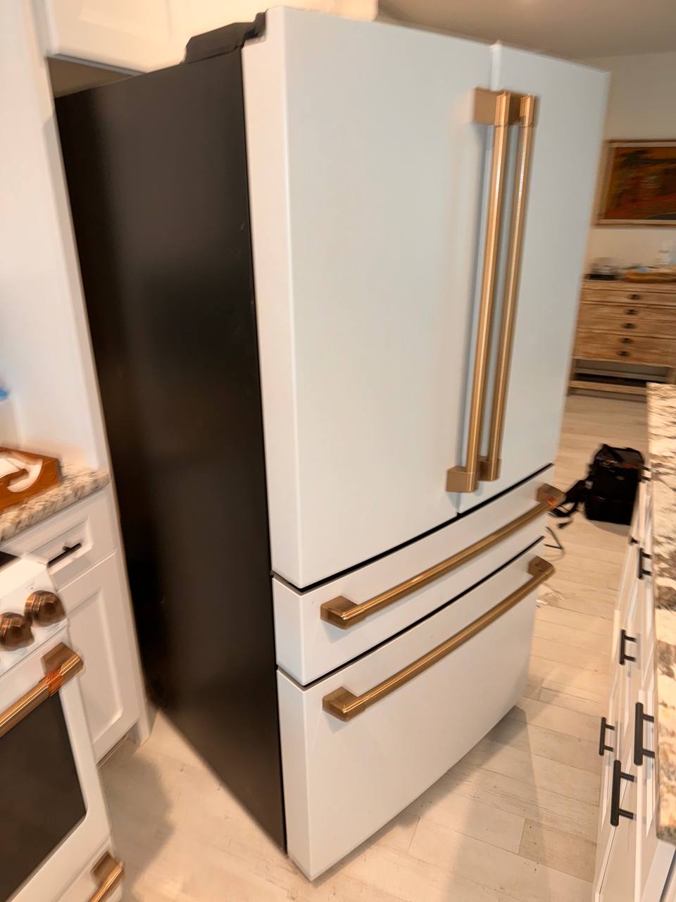 Residential refrigerator inspected for a door sealing problem in Naples, FL